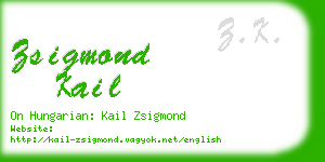 zsigmond kail business card